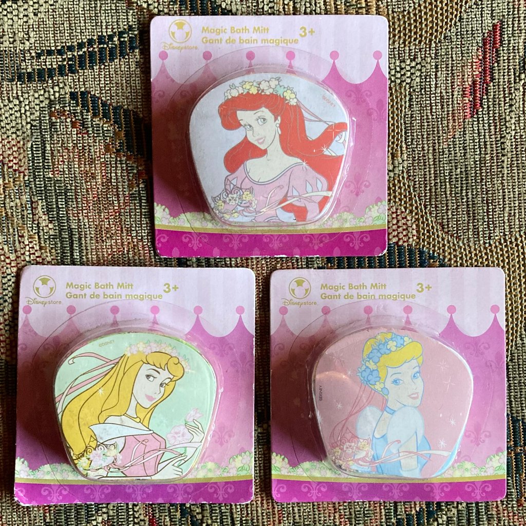 Set Of 3 Disney Store Magic Bath Mitt New